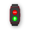Weewise WS69 senior smartwatch - Rood