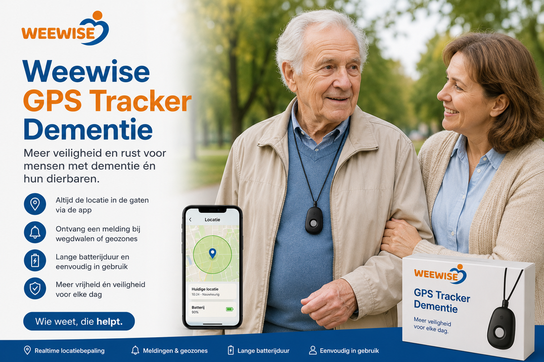 Weewise GPS Tracker Dementie: meer veiligheid en rust voor familie en mantelzorgers