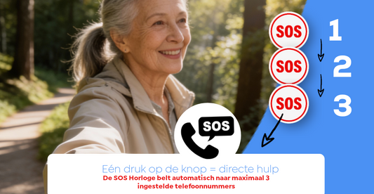 GPS-horloge met alarmknop voor senioren | Veilig & betrouwbaar – Weewise